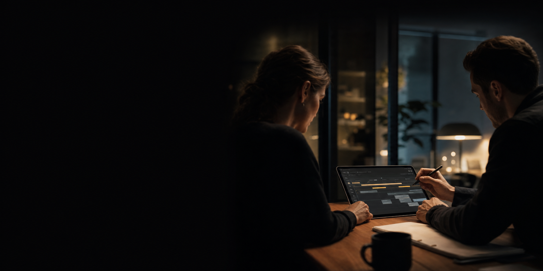 Founder and product partner reviewing a product roadmap together